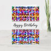 Fun Colorful Modern Birthday Kaart (Voorkant)