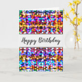 Fun Colorful Modern Birthday Kaart (Gele Bloem)