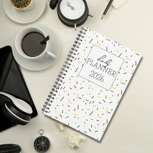 Fun Colorful Modern Pattern Daily Back to school  Planner