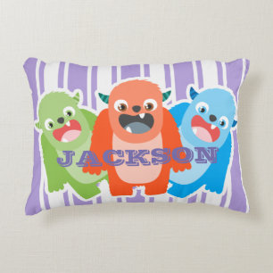 Fun Colorful Monsters Personeel Accent Kussen