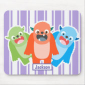 Fun Colorful Monsters Personeel Kinder Muismat (Voorkant)