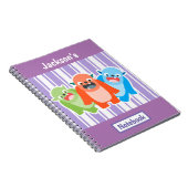 Fun Colorful Monsters Personeel Kinder Notitieboek (Rechterzijde)