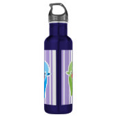 Fun Colorful Monsters Personeel Kinder Waterfles (Achterkant)