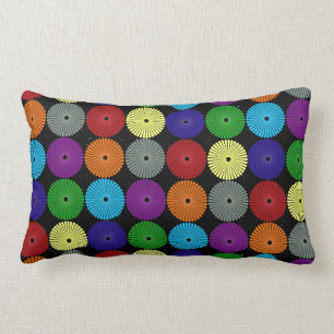 Fun Colorful Multi Colored Circles Disks Buttonnen Kussen