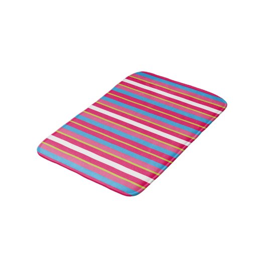 Fun Colorful Multi Stripes Badmat (Gekanteld)