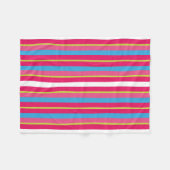 Fun Colorful Multi Stripes Fleece Deken (Voorkant (Horizontaal))
