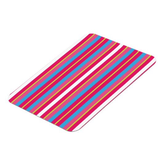 Fun Colorful Multi Stripes Magneet (Linkerzijde)
