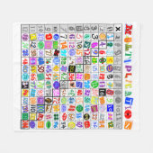 Fun Colorful Multiplication Table Fleece Deken (Voorkant (Horizontaal))