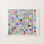 Fun Colorful Multiplication Table Legpuzzel (Horizontaal)