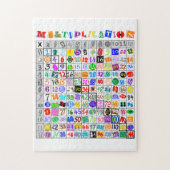 Fun Colorful Multiplication Table Legpuzzel (Verticaal)