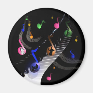 Fun Colorful Musical Magnet voor muziekliefhebbers