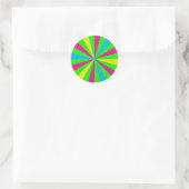 Fun Colorful Neon Sunburst Sticker (Tas)