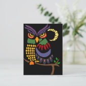 Fun Colorful Owl Abstracte kunst Briefkaart (Staand voorkant)
