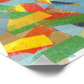 Fun Colorful Paint Daub Rechthoeken Abstracte kuns Poster (Hoek)