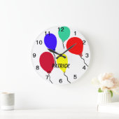 Fun Colorful Party Balloons Kinder wandklok (Huis)