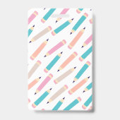 Fun Colorful Pencil Pattern Primary Teacher Photo Badge (Achterkant)