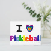 Fun Colorful Pickleball Letters Art Briefkaart (Staand voorkant)