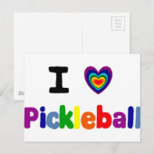 Fun Colorful Pickleball Letters Art Briefkaart (Voorkant / Achterkant)