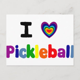 Fun Colorful Pickleball Letters Art Briefkaart