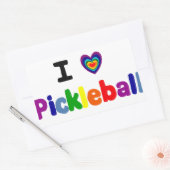 Fun Colorful Pickleball Letters Art Rechthoekige Sticker (Envelop)