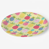 Fun Colorful Pineapple gepatterd Papieren Bordje (Gekanteld)