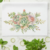 Fun Colorful Planten Succulent Kitchen Towel Theedoek (Gevouwen)