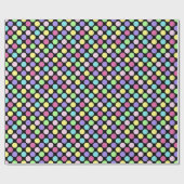 Fun Colorful Polka Dots Cadeaupapier (Vlak)