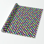 Fun Colorful Polka Dots Cadeaupapier (Uitgerold)