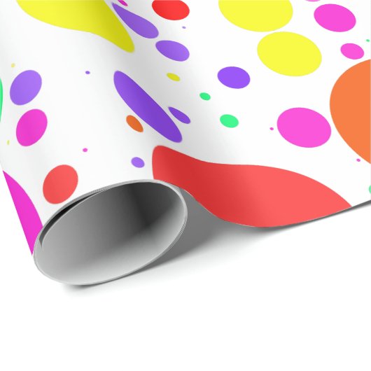 Fun Colorful Polka Dots Cadeaupapier (Rol Hoek)