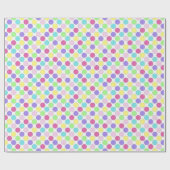 Fun Colorful Polka Dots Cadeaupapier (Vlak)