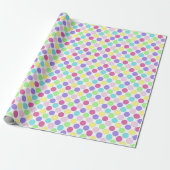 Fun Colorful Polka Dots Cadeaupapier (Uitgerold)