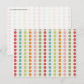 Fun Colorful Polka Dots in rijen Briefkaart (Voorkant / Achterkant)