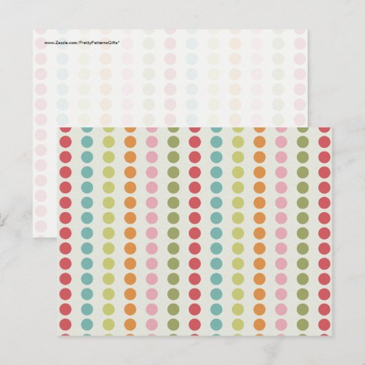 Fun Colorful Polka Dots in rijen Briefkaart (Voorkant / Achterkant)