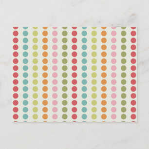 Fun Colorful Polka Dots in rijen Briefkaart