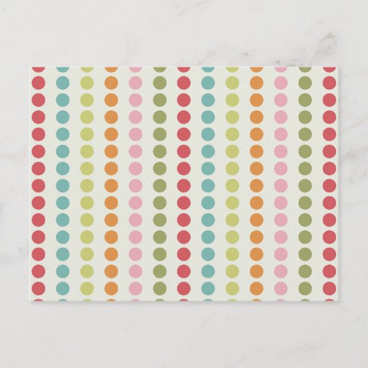 Fun Colorful Polka Dots in rijen Briefkaart (Voorkant)