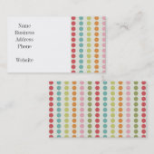 Fun Colorful Polka Dots in rijen Visitekaartje (Voorkant / Achterkant)
