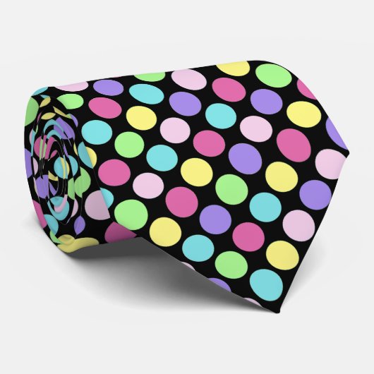 Fun Colorful Polka Dots Stropdas (Opgerold)