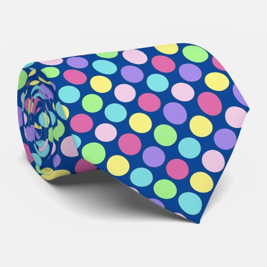 Fun Colorful Polka Dots Stropdas (Opgerold)