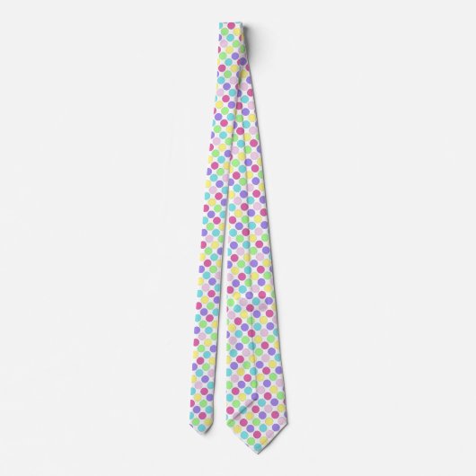 Fun Colorful Polka Dots Stropdas (Achterkant)