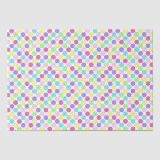 Fun Colorful Polka Dots Tissuepapier (Voorkant)