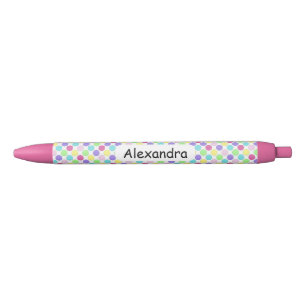 Fun Colorful Polka Dots Zwarte Inkt Pen