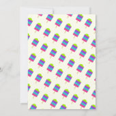 Fun Colorful Popsial any Age Summer Birthday Kaart (Achterkant)