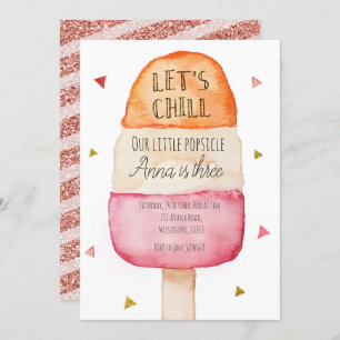 Fun Colorful Popsial Birthday Invitation Kaart