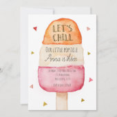 Fun Colorful Popsicle Birthday Invitation Kaart (Voorkant)