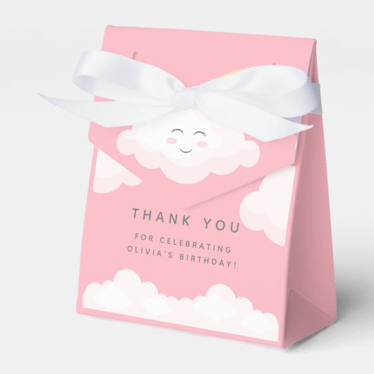 Fun Colorful Rainbow Birthday Favor Box Bedankdoosjes (Voorkant Zijde)