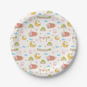 Fun Colorful Ramadan & Eid Party Napkins Papieren Bordje