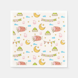 Fun Colorful Ramadan & Eid Party Napkins Servet