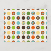 Fun Colorful Retro Boho Abstract Patroon Briefkaart (Voorkant)