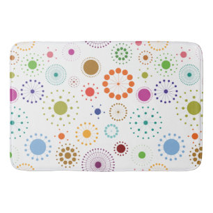 Fun Colorful Retro Circle Crop Circle Badmat