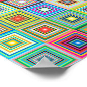 Fun Colorful Retro Tegels Patroon | POSTER (Hoek)